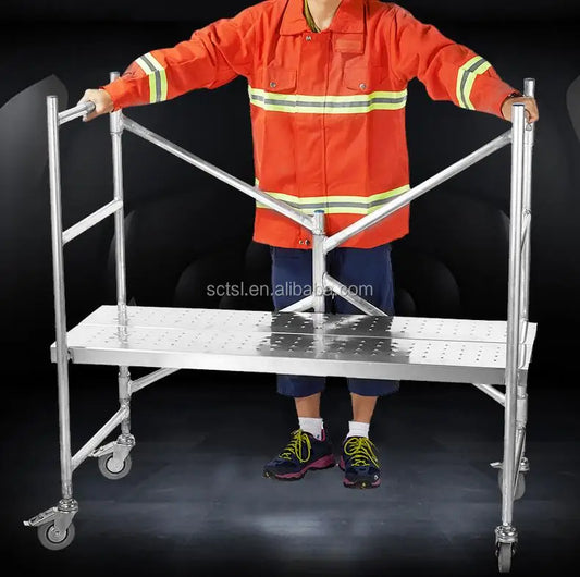 Metaltech Modern Design Style Mini Scaffold Folding Aluminum Ladder in Scaffolding