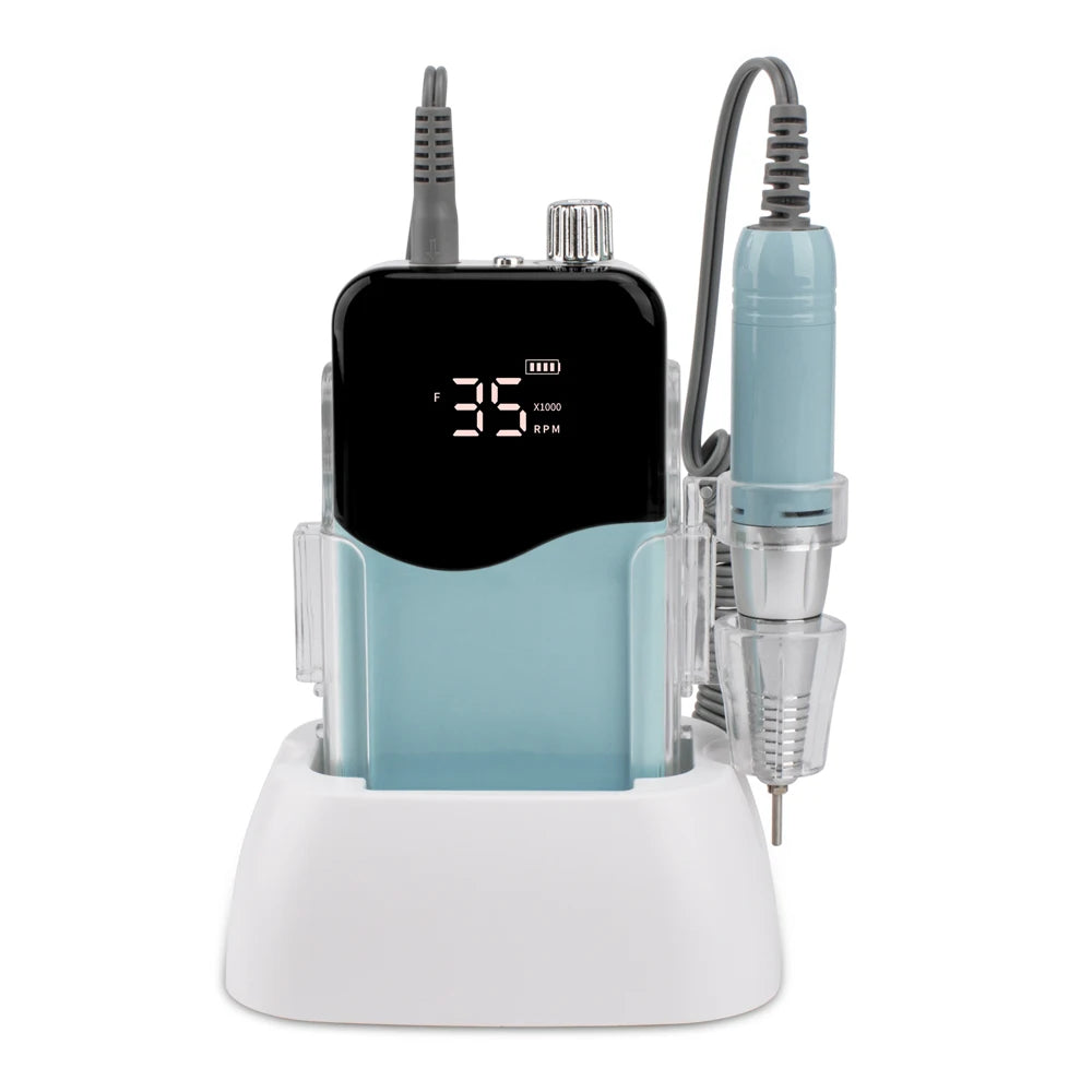Rose Gold EU Hot Selling High Speed Nail Drill Machine Cordless Wireless Portable Master Electric E File With Drill Bits