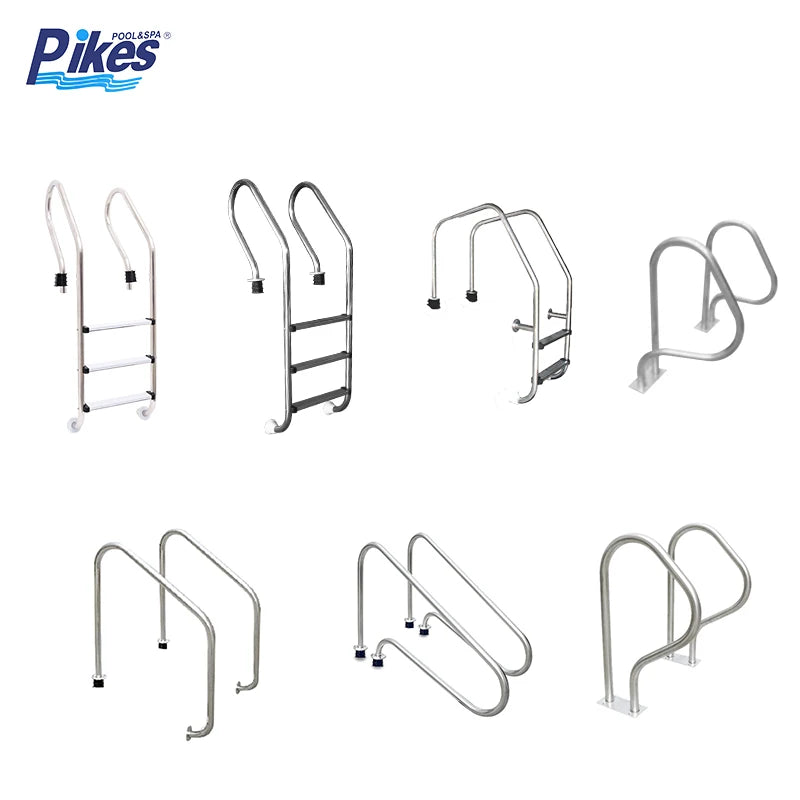 Pikes Wholesale Factory Price Corrosion-Resistant Stainless Steel Anti-Slip Weather Resistant 3 Steps Series Easy Pool Ladder
