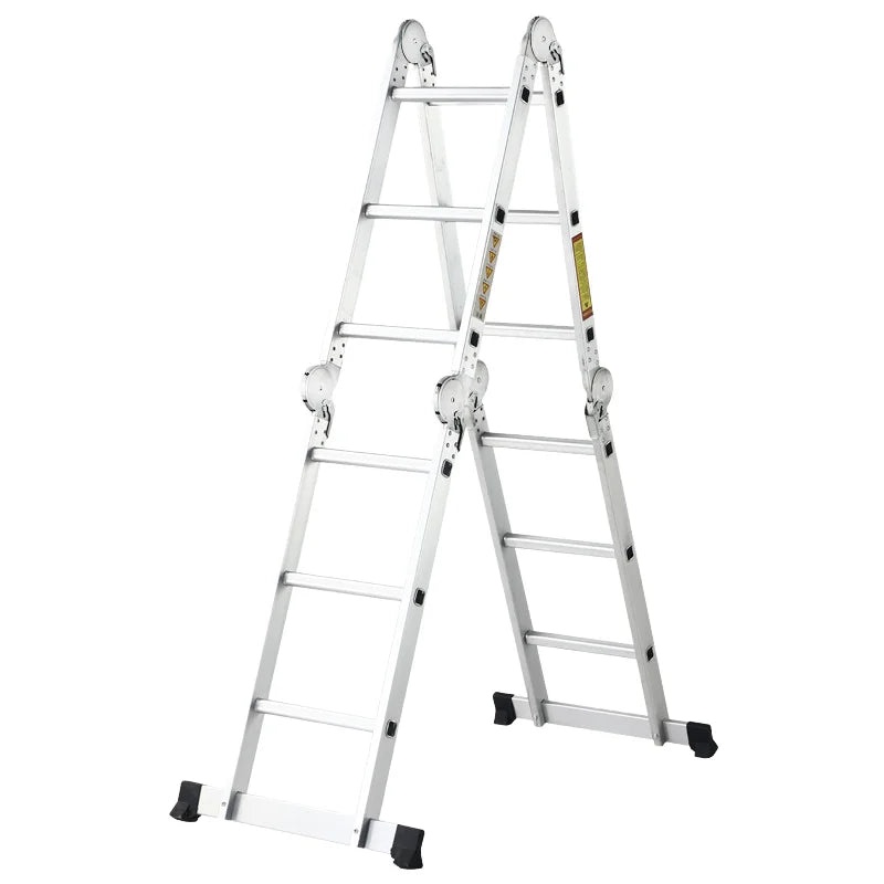 High Quality Custom Length Multi-Purpose Folding Aluminum Ladder 2.36m to 5.85m Foldable Ladder with Hinge for Home Use