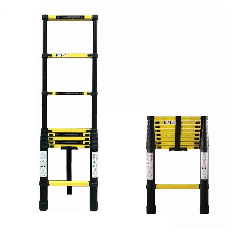 Popular New Aluminum Telescopic Ladder 225 Lbs 2.6m Multi Purpose Industrial Ladder With En131
