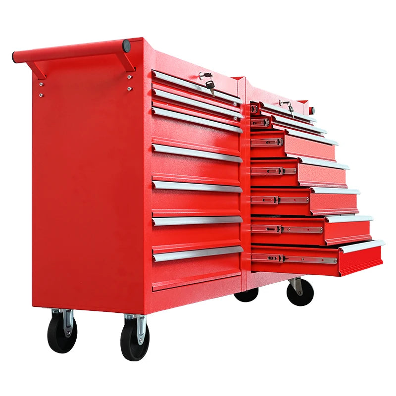 Factory Direct 2-Door Heavy Duty Workshop Tool Trolley Cabinets Set Customizable OEM/ OBM Workbench Garage Furniture 3-Year