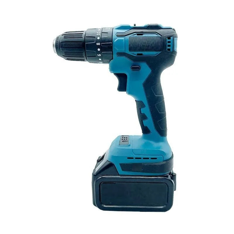 Rechargeable Lithium Electric Drill Wrench Angle Grinder Electric Hammer Power Tool Four-piece Set for Home