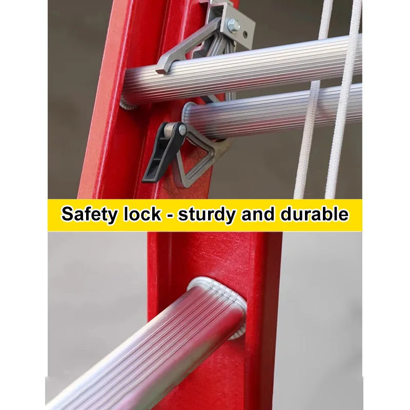 Folding Ladder 2025 Double-layer Thickened Industrial Fiberglass Extension Insulated Ladder for Power and Outdoor Workplaces