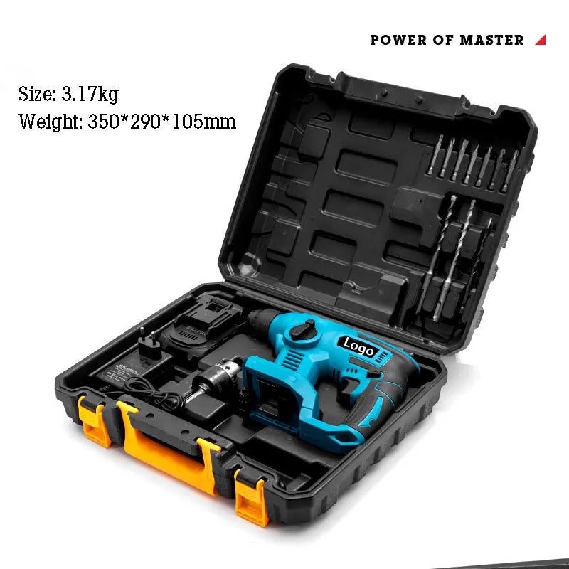 Brushless Cordless Electric Hammer Battery Charger Power Tools Hammer Cordless Drill Rechargeable Cordless Hammer Drill Max OEM