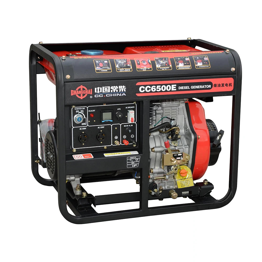Custom-made 5KW Portable Diesel Generator Open Frame Silent Type Air Cooled 3KW-10KW Power Manufacturer