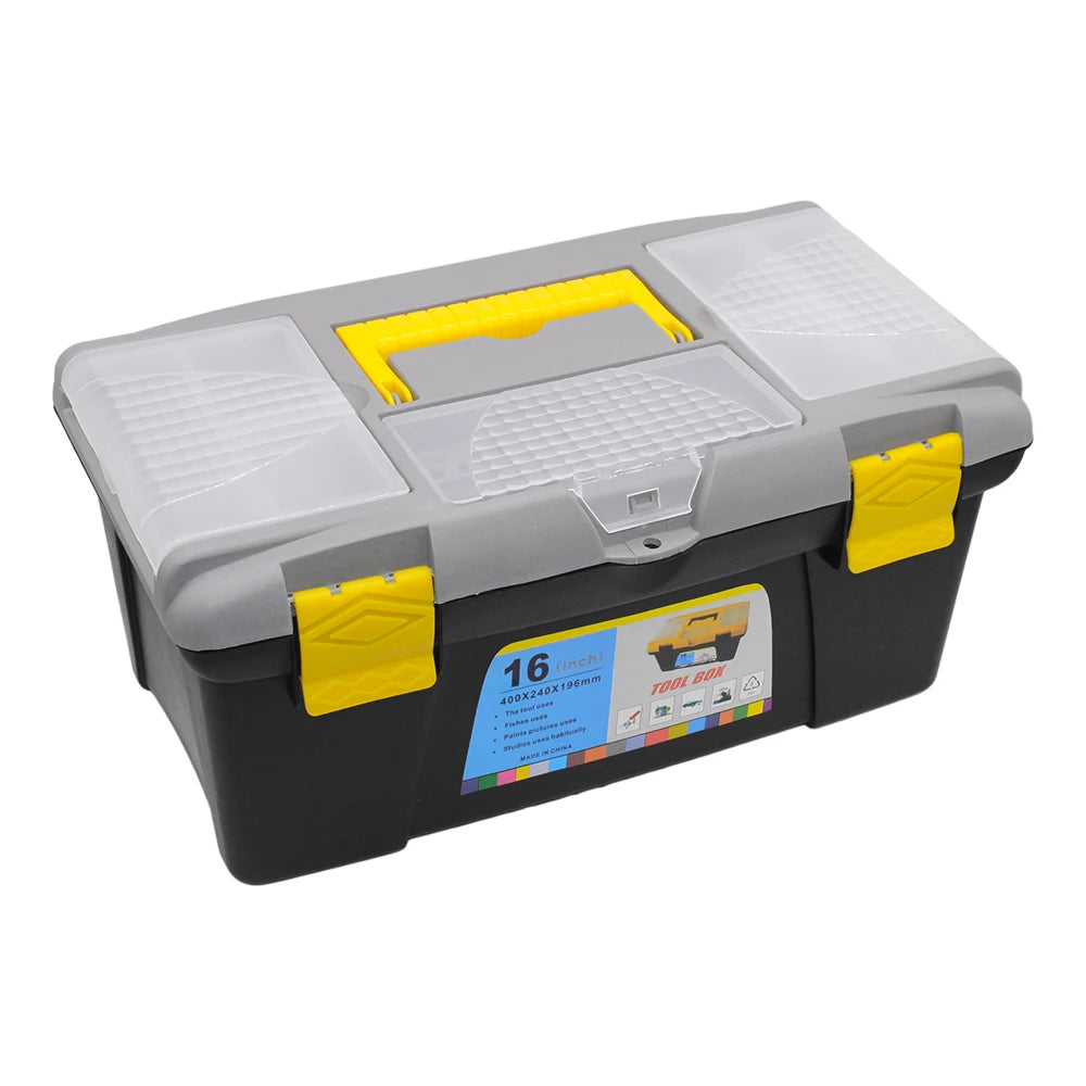 16 Inch Fishing Tackle Hi-Spec Heavy Duty Tool Box Set with Parts Organiser Tray