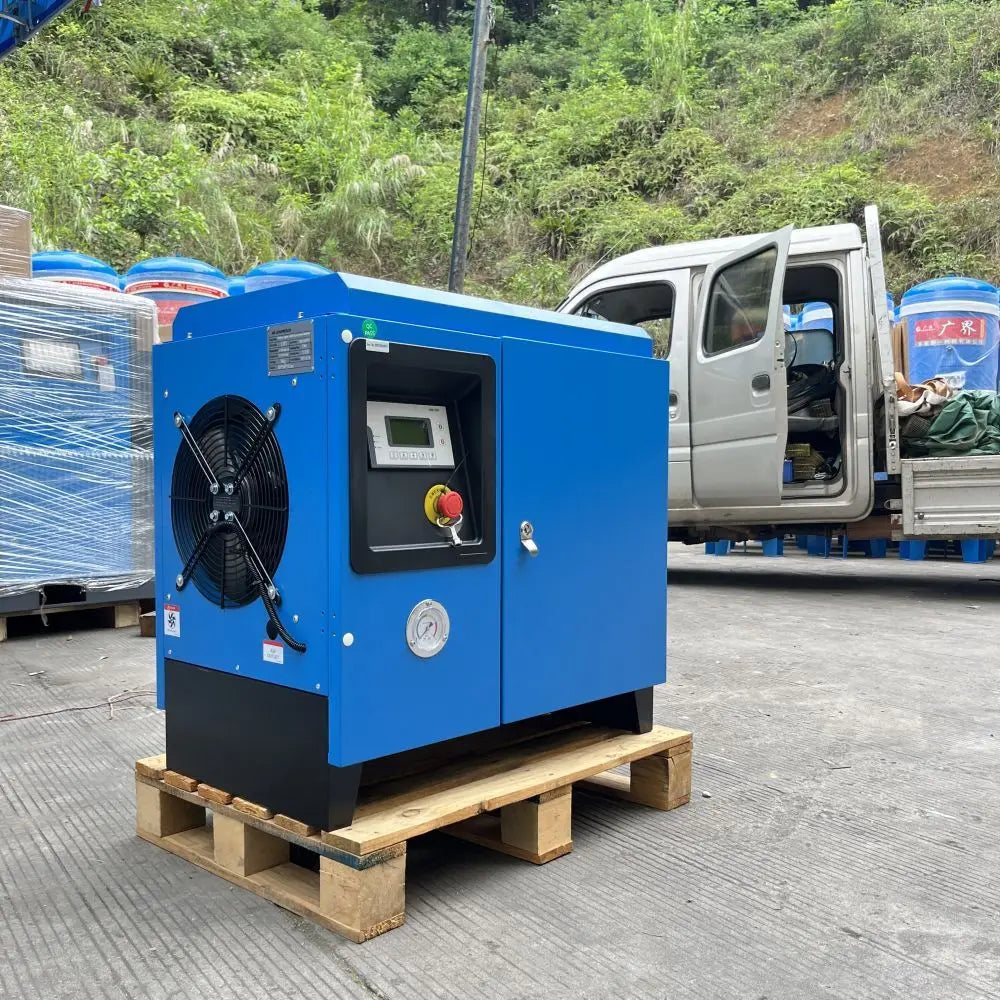 AIRSTONE 3.7KW 5HP Single Phase 220V 5-10Bar 200-400L/min Stationary Air Cooled Bearing Screw Air Compressor Tank Air End for
