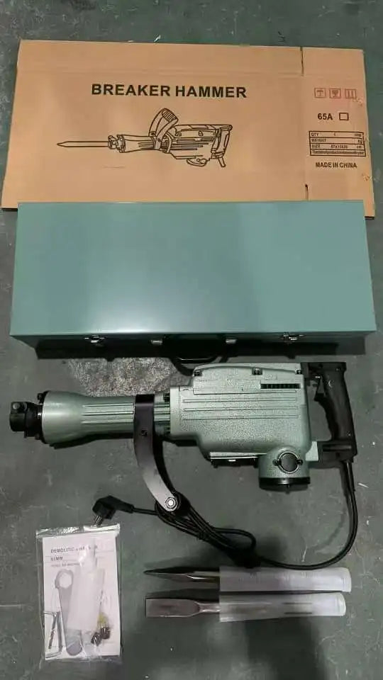 High Quality Factory 220-240V 1500W Brushless Motor Heavy Duty Electric Pick Demolition Hammer Crusher Jack Hammer 95.9ft-lb Max