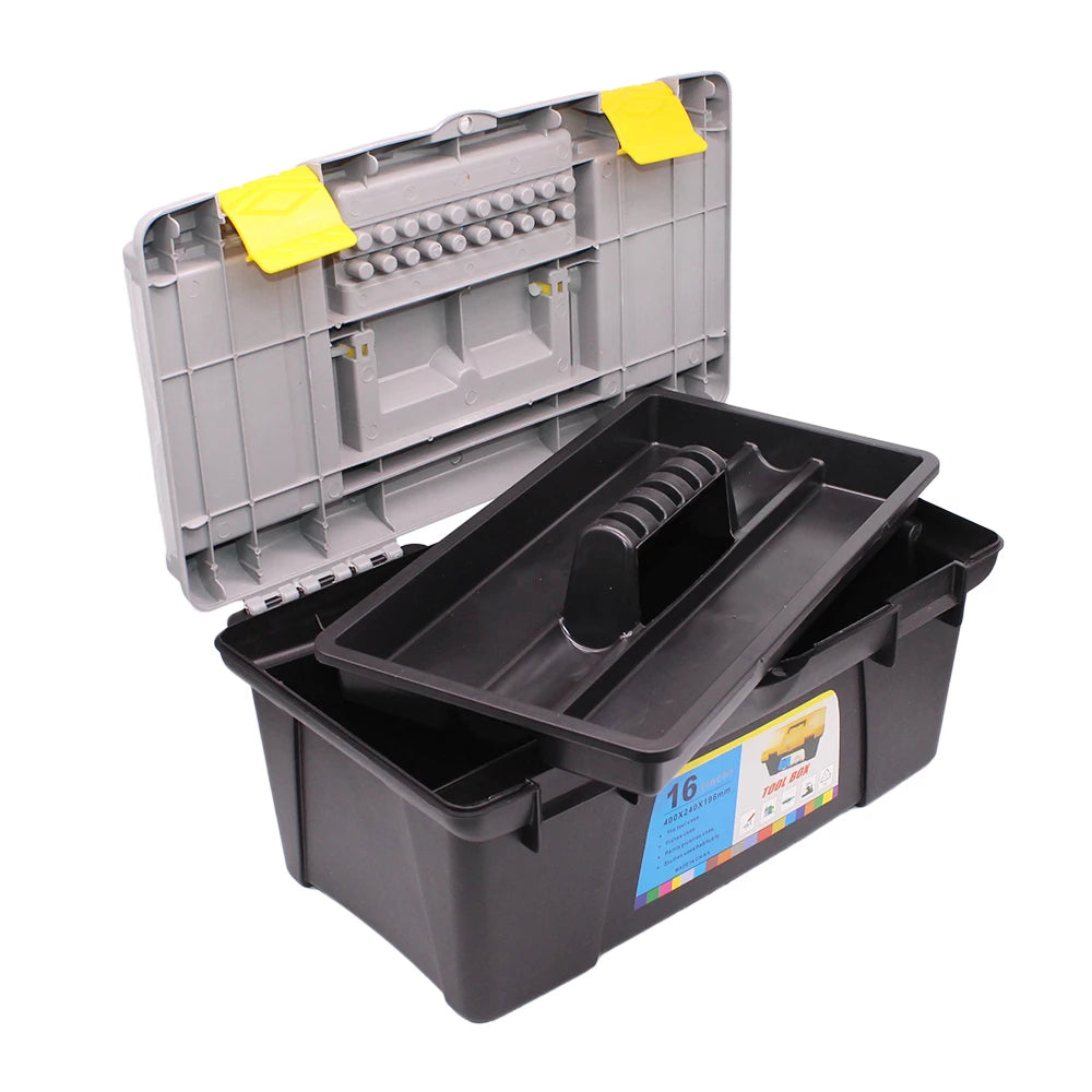 16 Inch Fishing Tackle Hi-Spec Heavy Duty Tool Box Set with Parts Organiser Tray