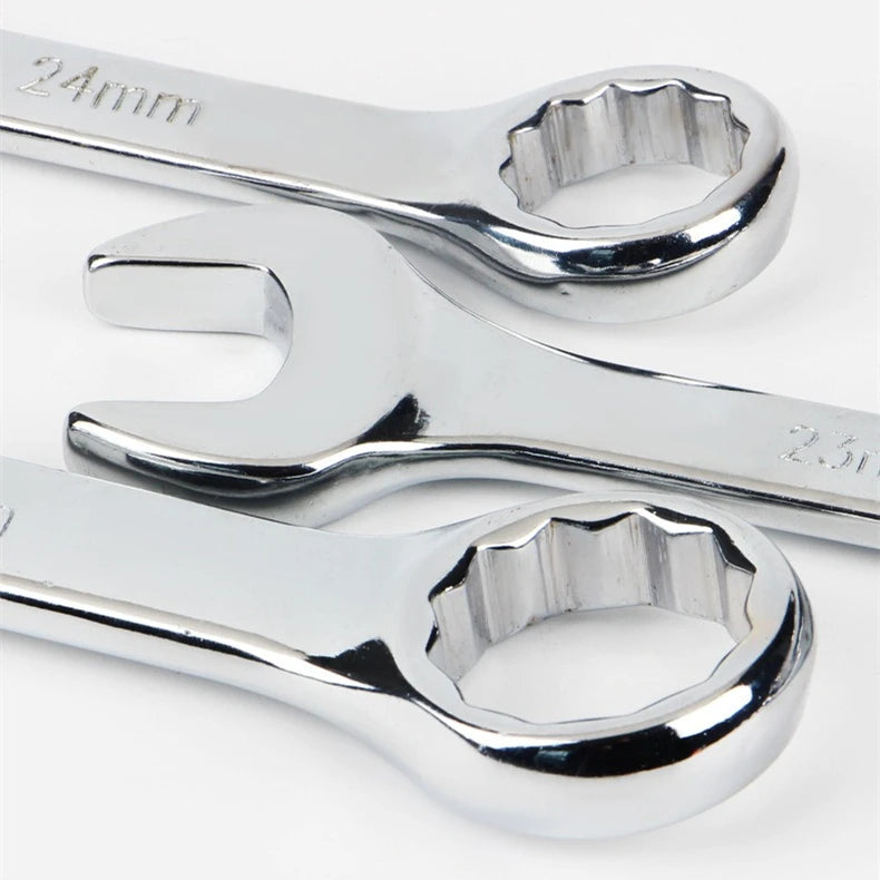 17 Piece 6-24MM Cloth Bag Packaging Complete Set Open Dual-purpose Wrench Double-headed Piece Set Spanner Set