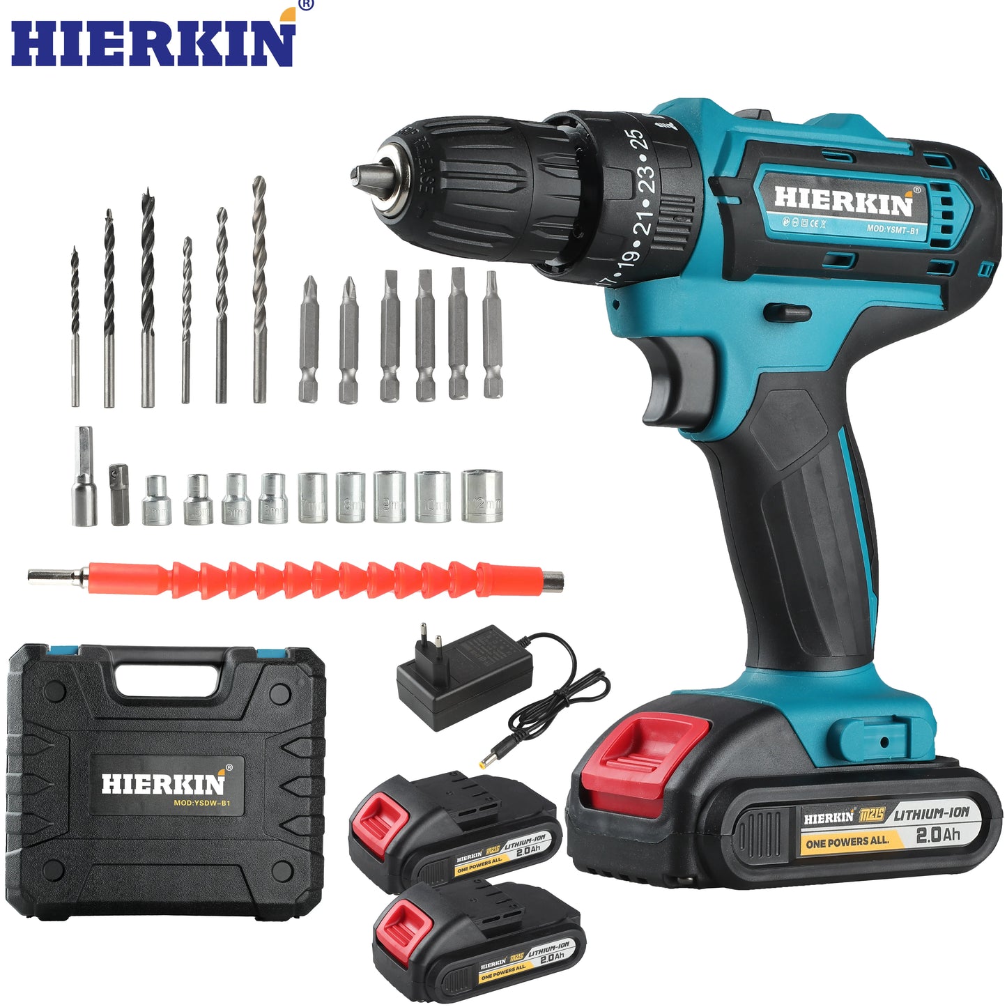 21V electric screwdriver rechargeable drill hand professional impact drill For woodworking power tools power drills set