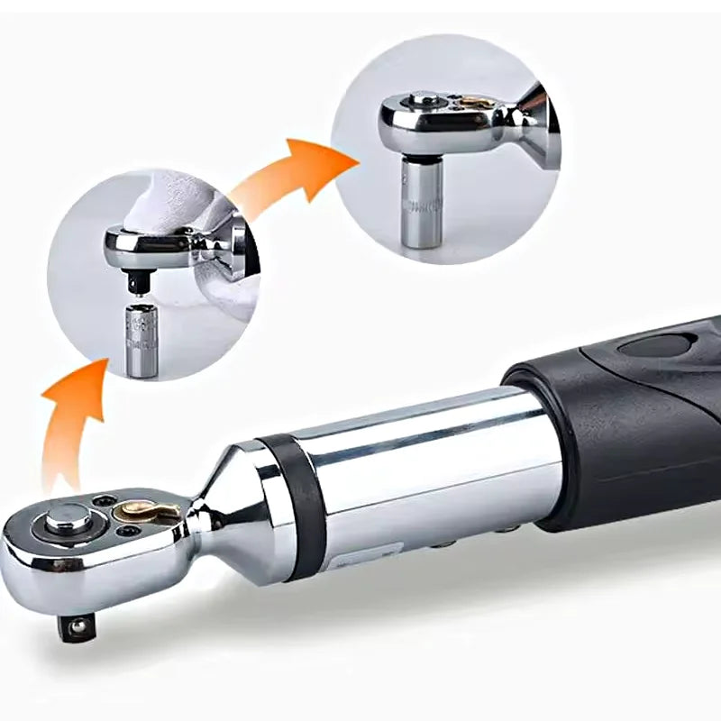 Portable 3/8 Stainless Steel Digital Torque Wrench 0.01-85N.m 72-Tooth Automotive Reliability Mechanical Maintenance 1 Year