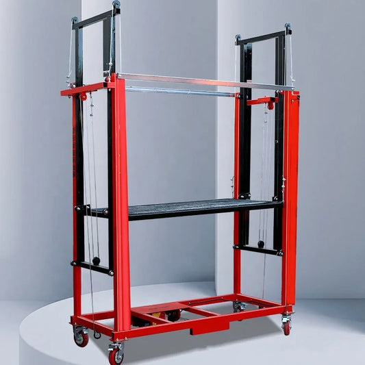 W High Stability 500kg Hydraulic Electric Scaffold Lift Electric Scaffolding Lift Platform for Retail Hotels Manufacturing Plant