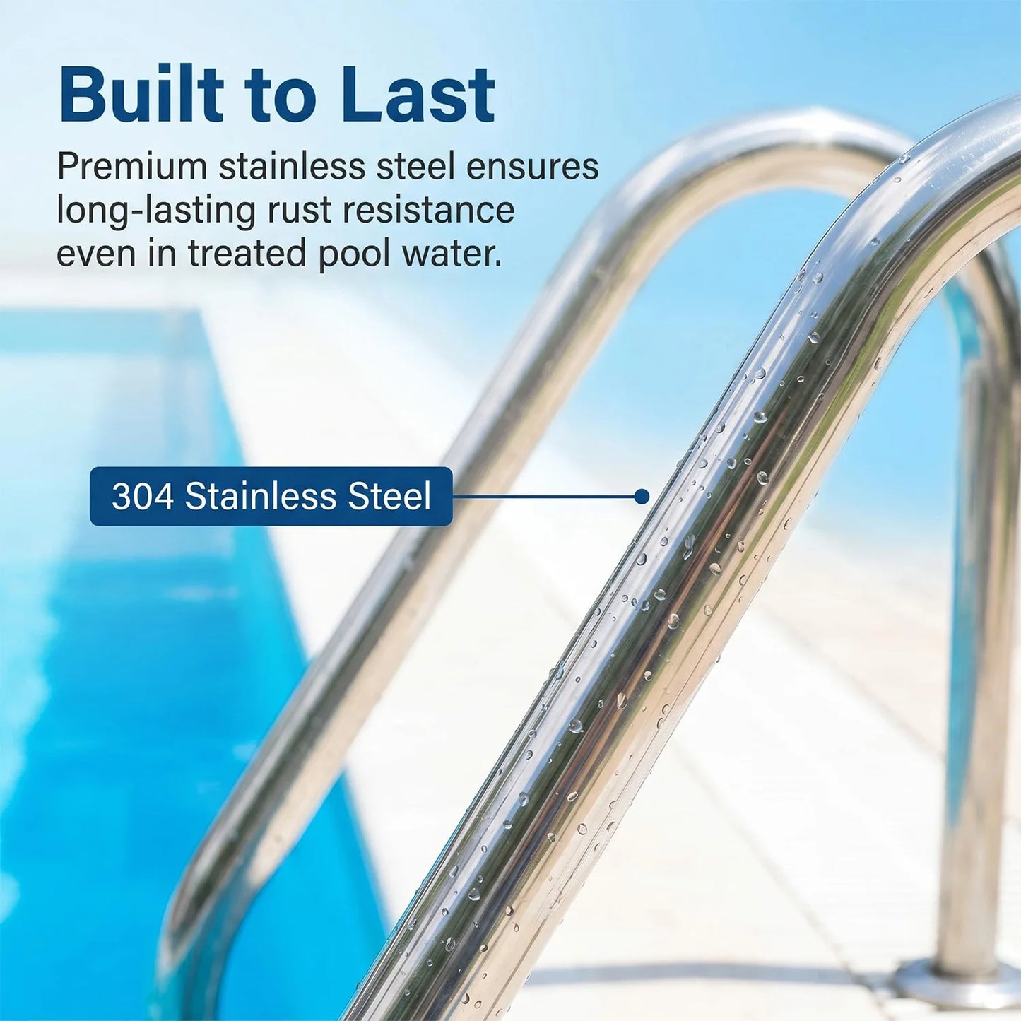 316/304ss 4-Step Swimming Pool Ladders Anti-slip Durable Swimming Pool Ladders for Above Ground Swimming Pools Pool Accessories