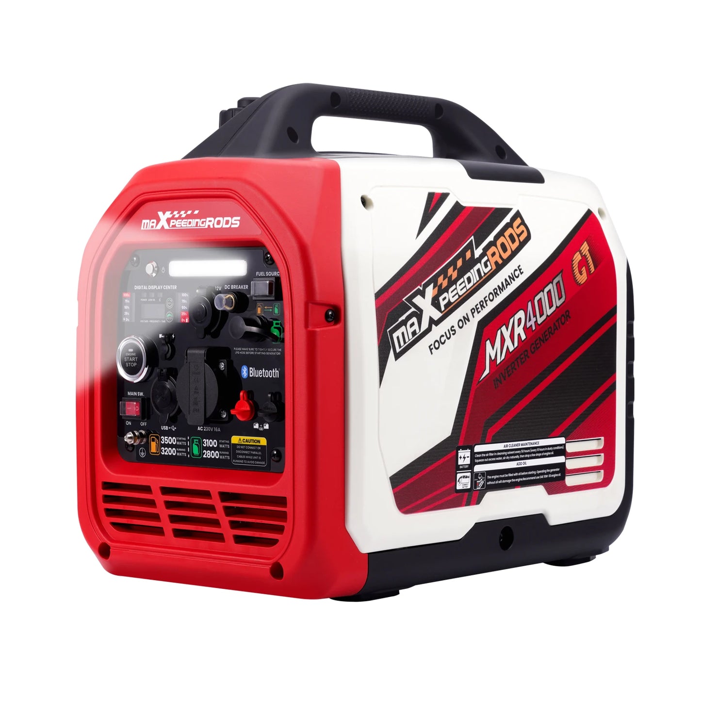 Maxpeedingrods 3.5KW LPG Gasoline Wireless Quiet Portable Inverter Generator for Camping Outdoor Party Other Outdoor Activities
