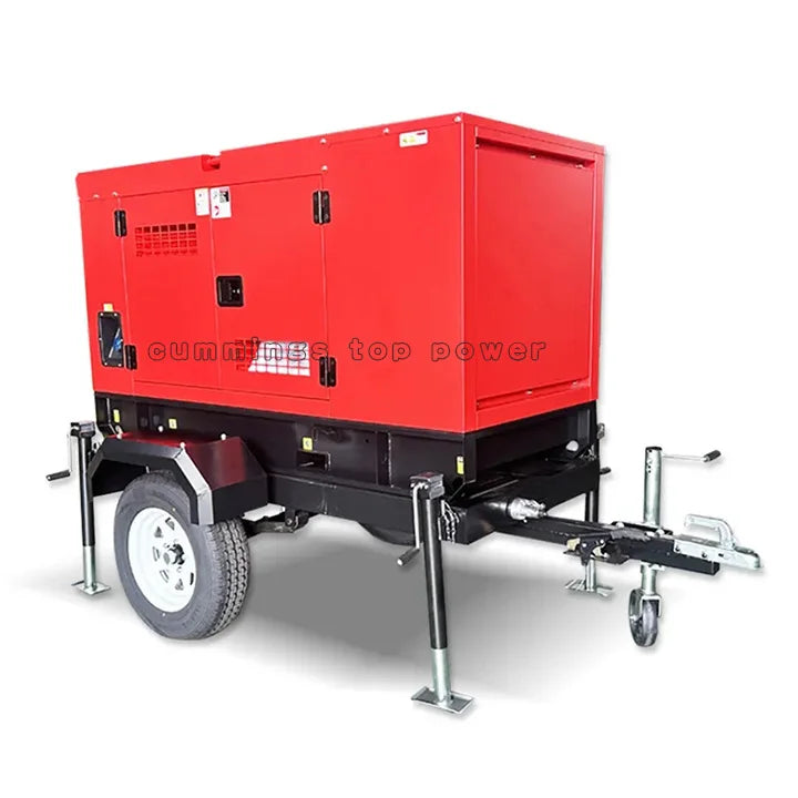 Portable Trailer Type Water Cooled 50Hz 60Hz 30Kva 40Kva 50Kva Super Silent Diesel Generator Set With Wheels