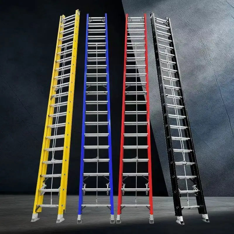 Folding Ladder 2025 Double-layer Thickened Industrial Fiberglass Extension Insulated Ladder for Power and Outdoor Workplaces