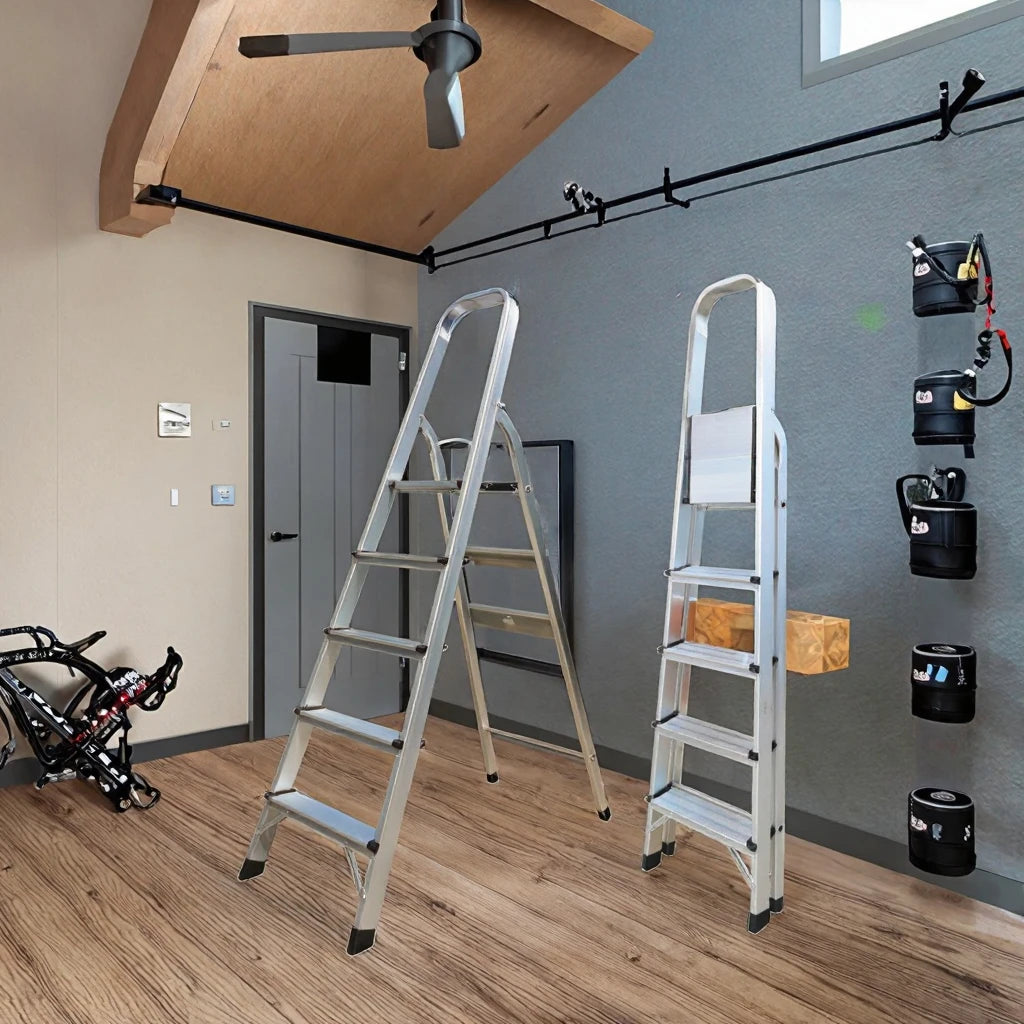 High Quality Custom Length Multi-Purpose Folding Aluminum Ladder 2.36m to 5.85m Foldable Ladder with Hinge for Home Use