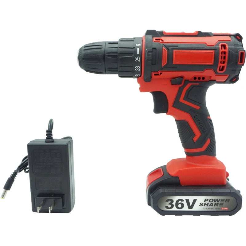Good Quality  Li-ion Rechargeable Battery Power Tools Hand Drill Machine Electric Cordless Drill Power Drills