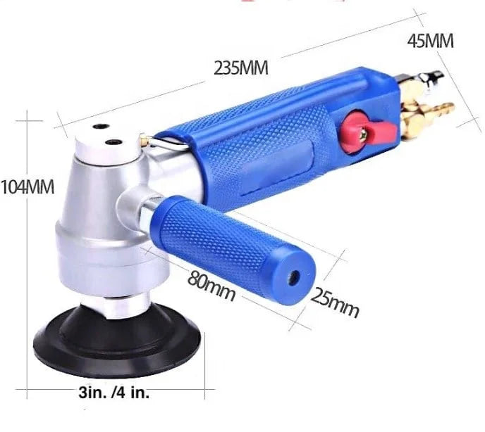 Side Exhaust air Polisher Different Speed Pneumatic Tool air Angle Grinder for Wet Flexible Polishing Pad Grinding Tools