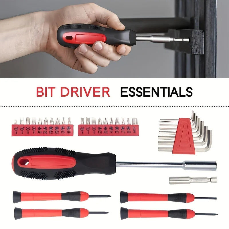 39 Pcs Professional DIY Hand Tools Kit for Home Household Basic Repairing Portable Set in OEM Hard Case