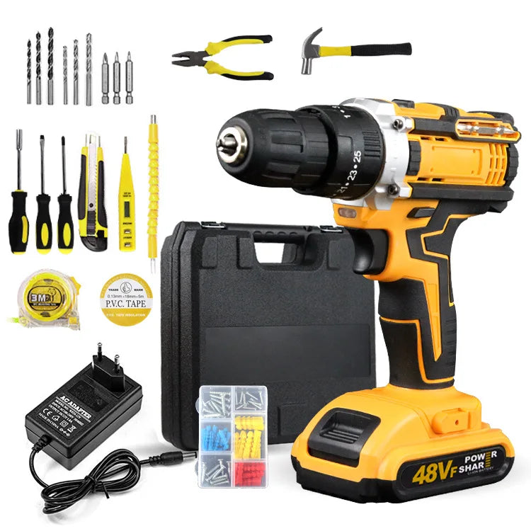 Multifunctional Tool Sets Electric Screw Driver Set Cordless Drill Battery 21V Screwdriver Kit Power Drills