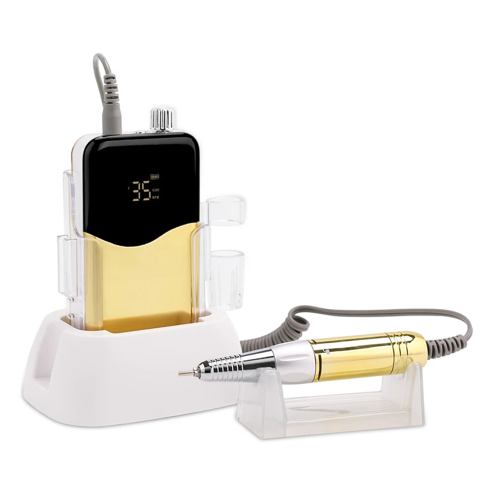 Rose Gold EU Hot Selling High Speed Nail Drill Machine Cordless Wireless Portable Master Electric E File With Drill Bits