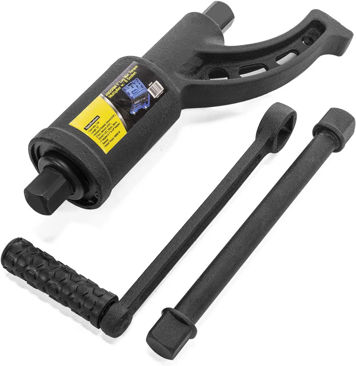 Torque Multiplier Wrench with 8 Sockets Heavy Duty Manual Truck Tire Removal Installation Tool Socket Set Hand Tool Hard Case