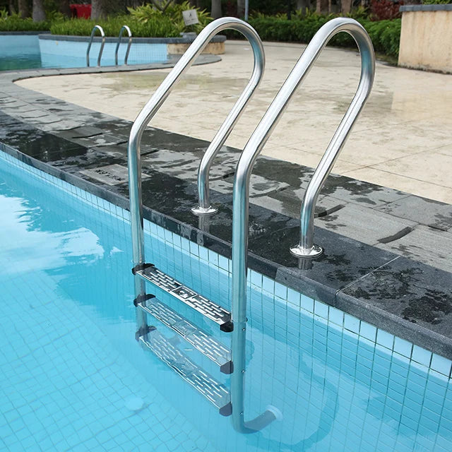 3-Step Design Pool Ladder Factory MU Wholesale Stainless Steel with Safe Plastic Steps for Swimming Pool