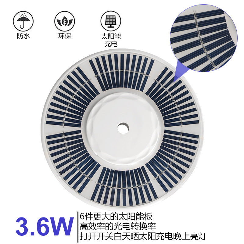 Ultra-Bright 48 LED Solar Flagpole & Outdoor Tent Light (Weatherproof)