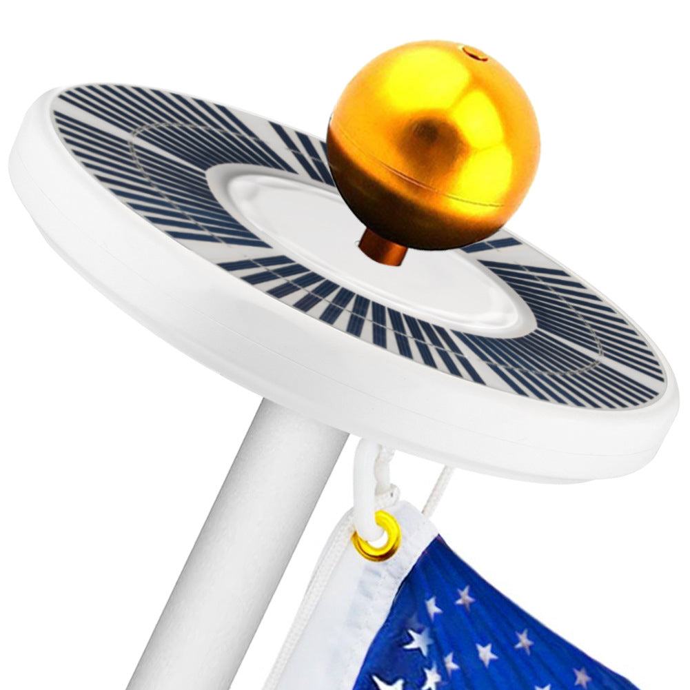 Ultra-Bright 48 LED Solar Flagpole & Outdoor Tent Light (Weatherproof)