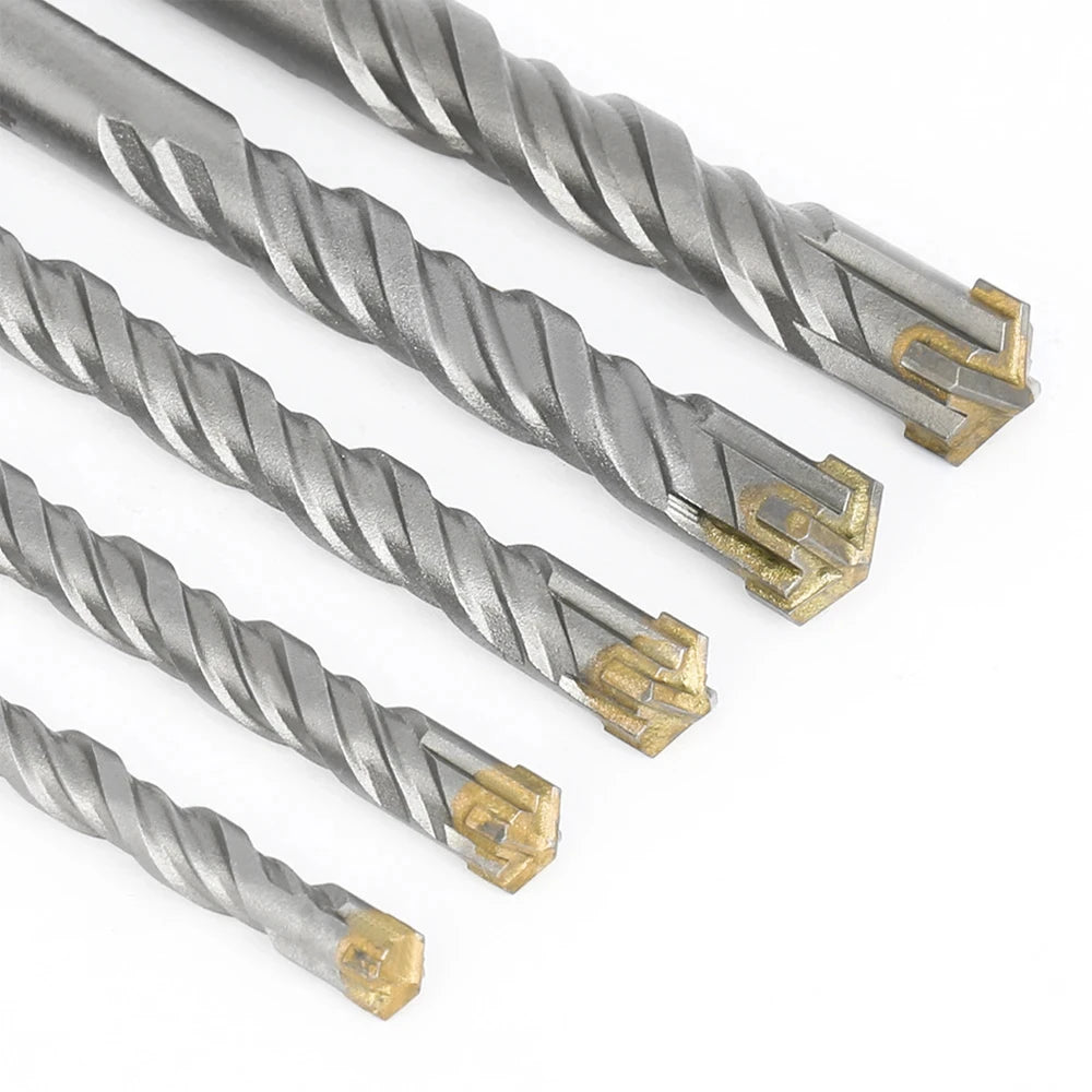 Drill Bit Set 7 Pieces, Concrete Drill Bit 160mm(Diameter4, 5, 6, 7, 8, 10,12mm), Hammer Drill Bit with 4 Cutting Edges