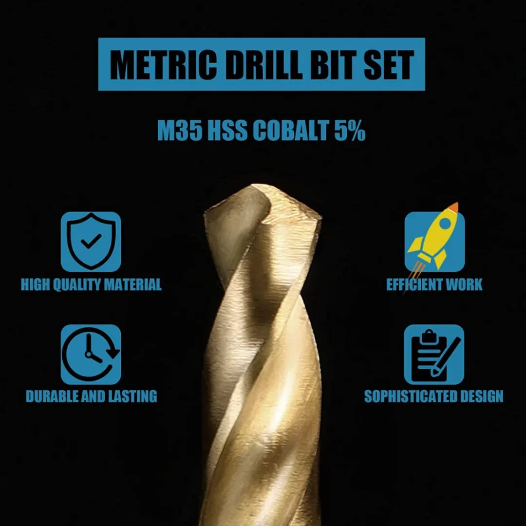 13PCS Metric Drill Bits Set (3/16”-1/2”) Tip Work for Glass Metal Tile Concrete Professional Masonry Drill Bits Tungsten Carbide