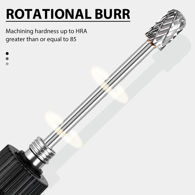 Drill Bit Sets 10Pc 4 Inch Long Double Cut  Solid Carbide Rotary Burrs Set 1/8 Inch(3mm) Shank Twist Drill Bit for Rotary Tools