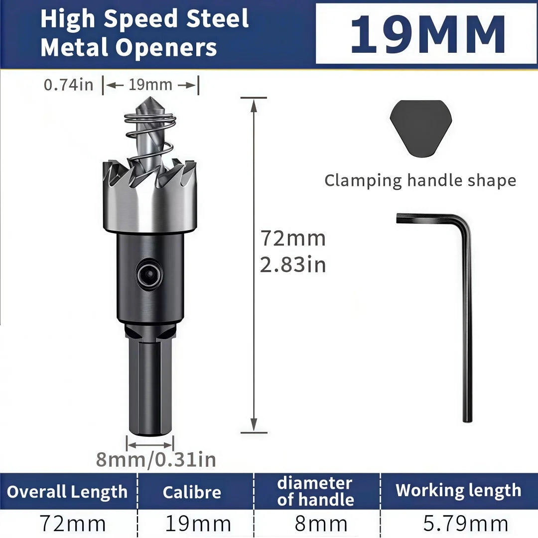 Drill bit, high-speed steel, suitable for handheld electric drills/woodworking/metal hole cutting machine electric tools