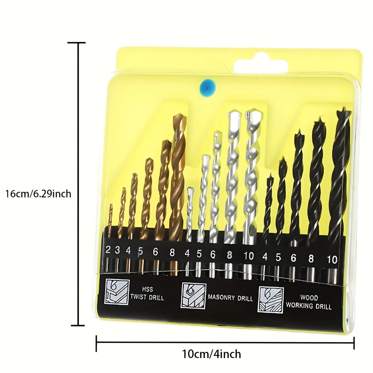 Wood Drill Bit Set 2mm 3mm 4mm 5mm 6mm 8mm 10mm Metal drill bit Carbide Tip Flat Shank Drill Concrete Stone Bricks