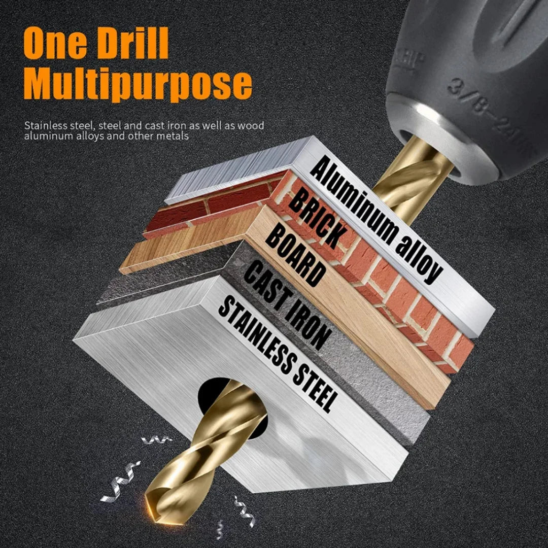 13PCS Metric Drill Bits Set (3/16”-1/2”) Tip Work for Glass Metal Tile Concrete Professional Masonry Drill Bits Tungsten Carbide