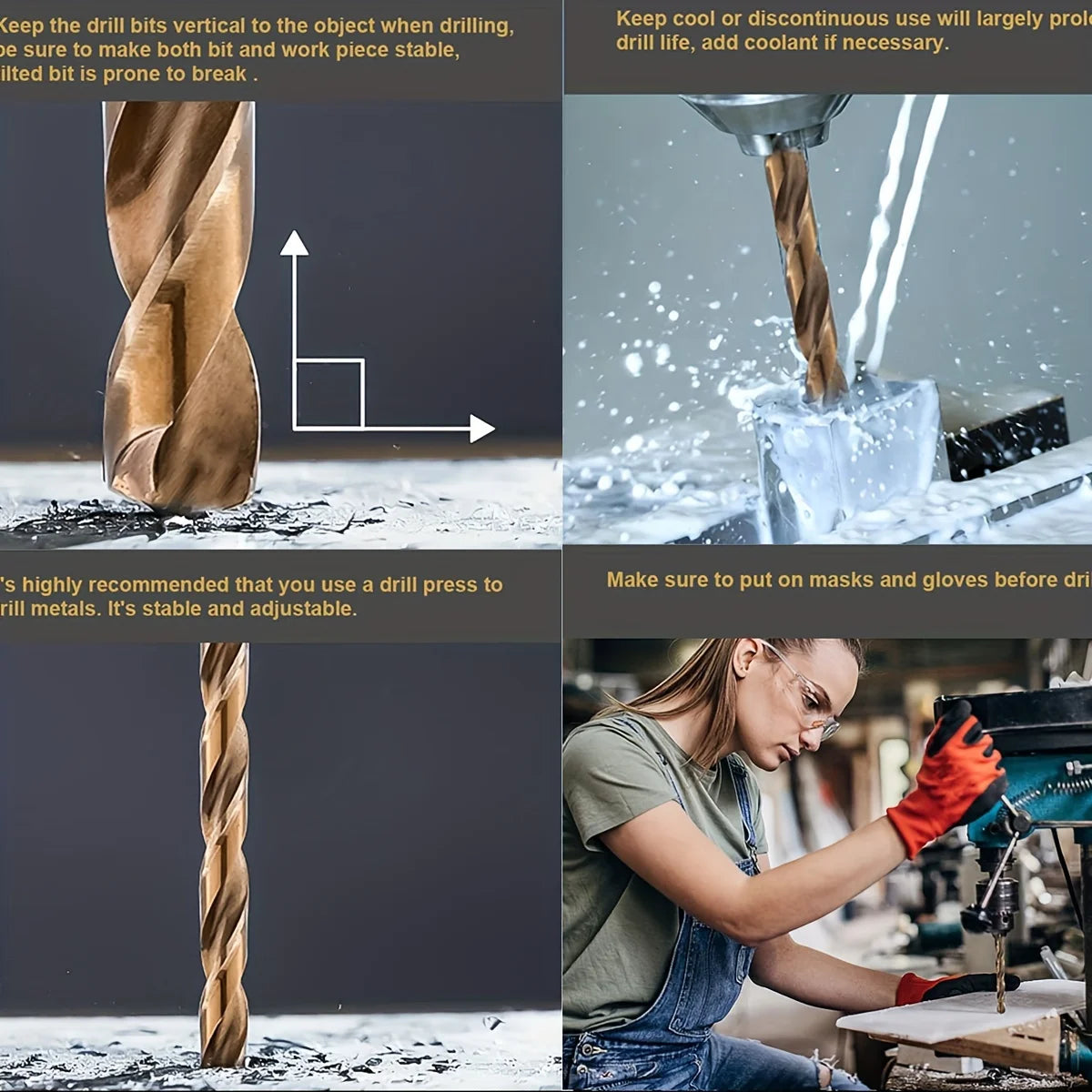 Wood Drill Bit Set 2mm 3mm 4mm 5mm 6mm 8mm 10mm Metal drill bit Carbide Tip Flat Shank Drill Concrete Stone Bricks