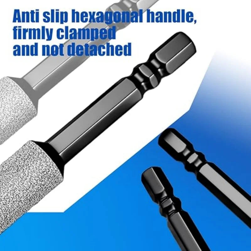 Diamond Drill Bits - 5/6/8/10/12/14/16mm, 1/4 Hex Shank, Diamond Core Drill Bit for Ceramic,Granite,Tile,Glass,Marble,Brick,etc