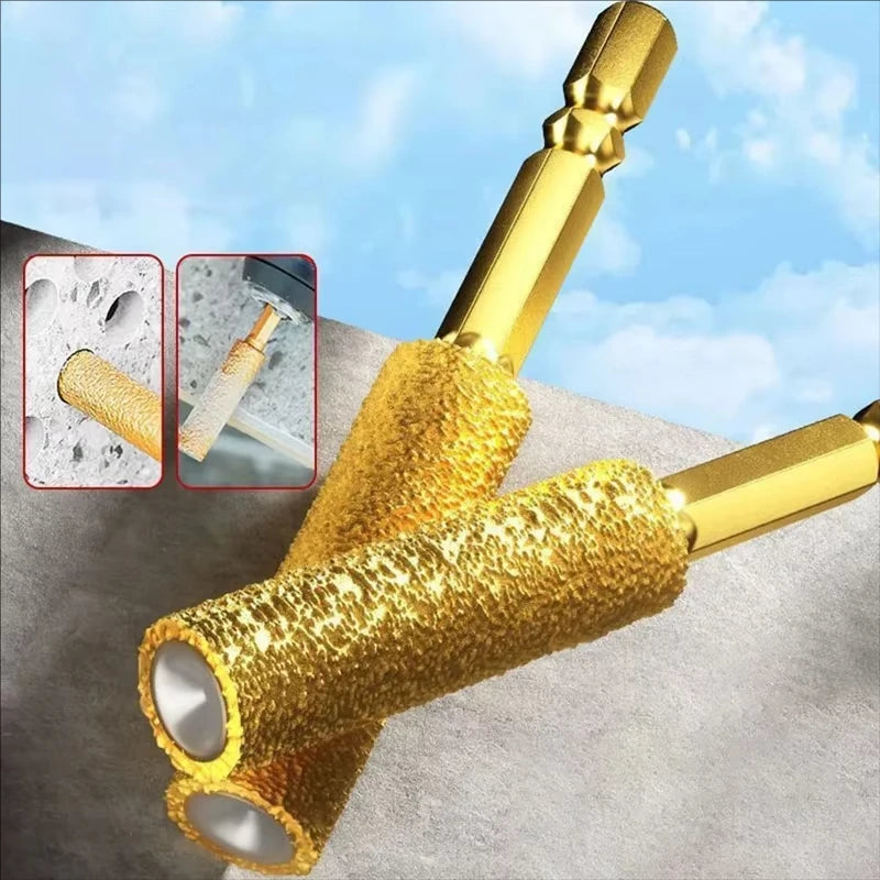 Diamond Core Bits Hex Shank Dry Drilling for Ceramic Tile Granite Marble Hole Saw Tile Cutting Tool Set