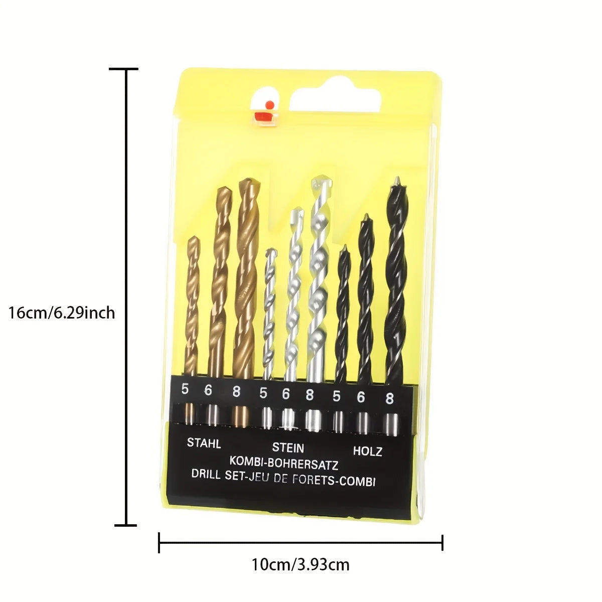 Wood Drill Bit Set 2mm 3mm 4mm 5mm 6mm 8mm 10mm Metal drill bit Carbide Tip Flat Shank Drill Concrete Stone Bricks