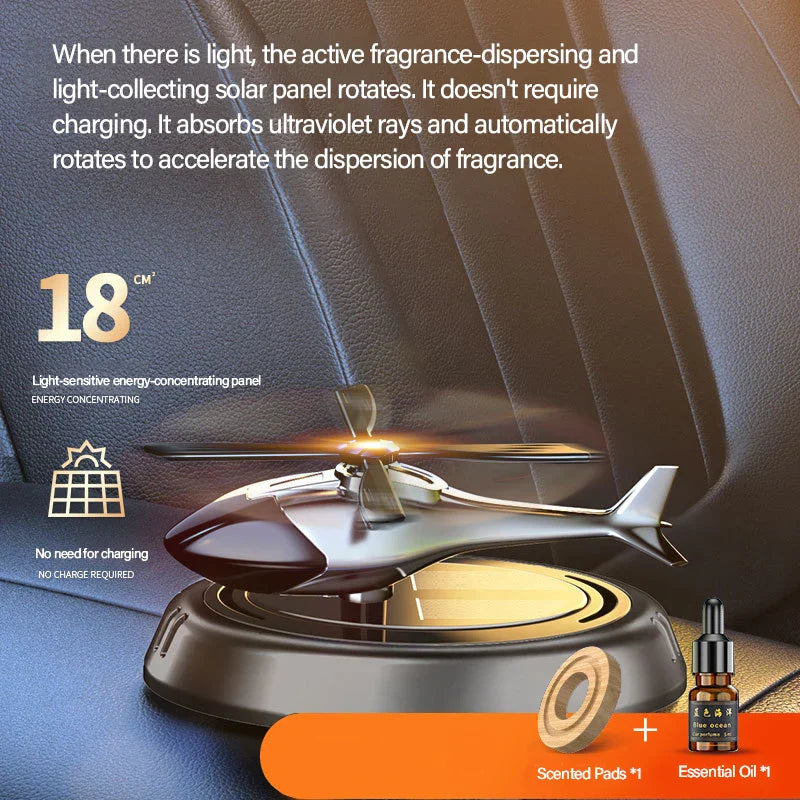 Solar Aircraft Car Decoration Ornament-0