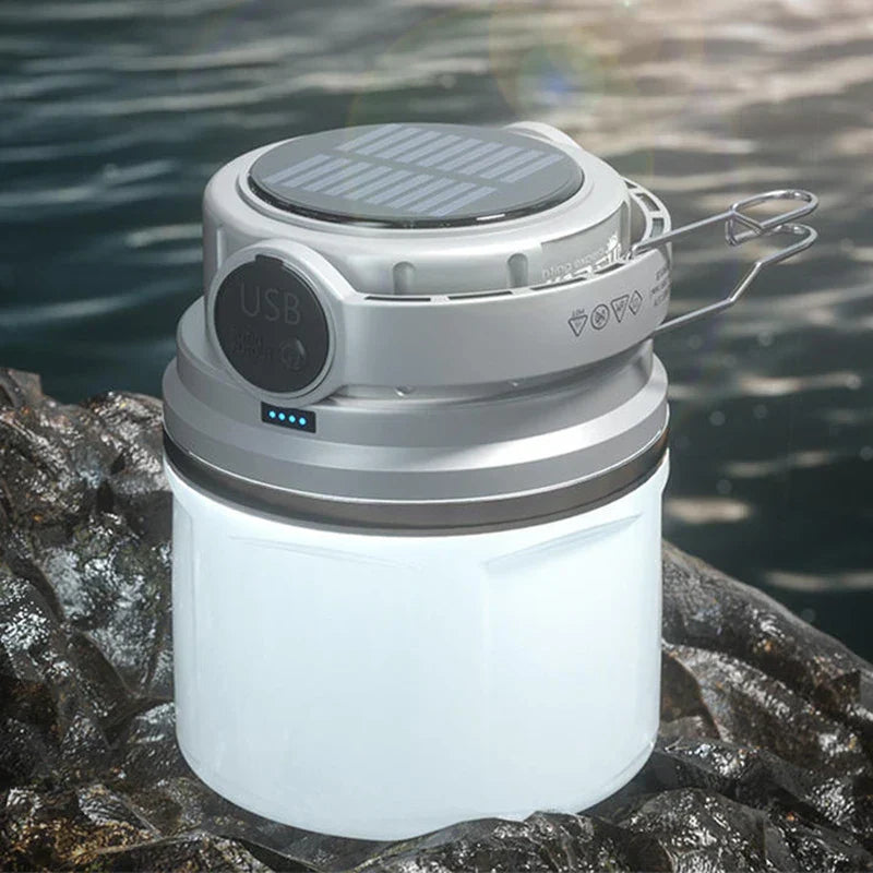 1100 Lumen Solar Rechargeable Camping Lamp Light-1
