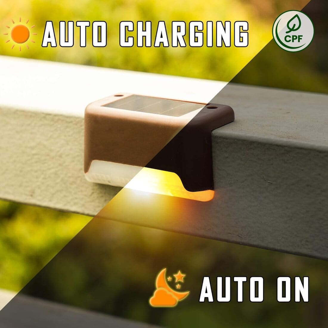 Horizontal Colorful Solar Deck Lights Set-2