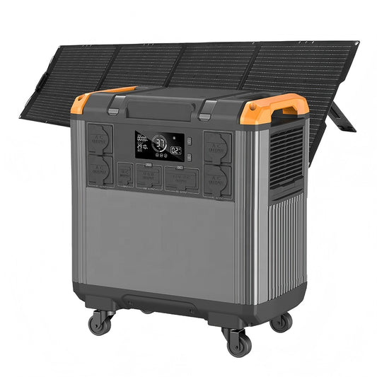 3000W Heavy-Duty LiFePO4 Portable Power Station & Solar Generator (230V EU Outlets)