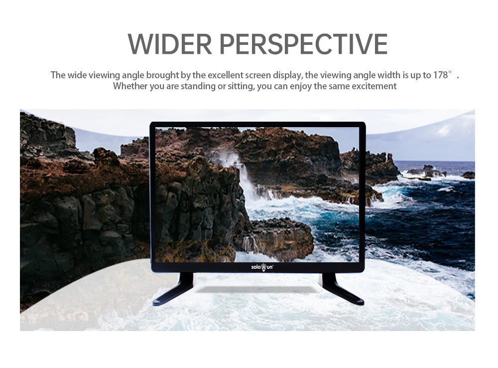 SOLARUN™ Off-Grid HD Solar DC TV (12V) – 24" & 32" Low Power Consumption