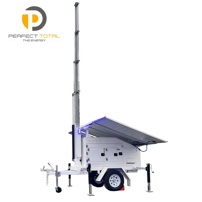 USA Standard Mobile Solar Surveillance & Monitoring Trailer Tower