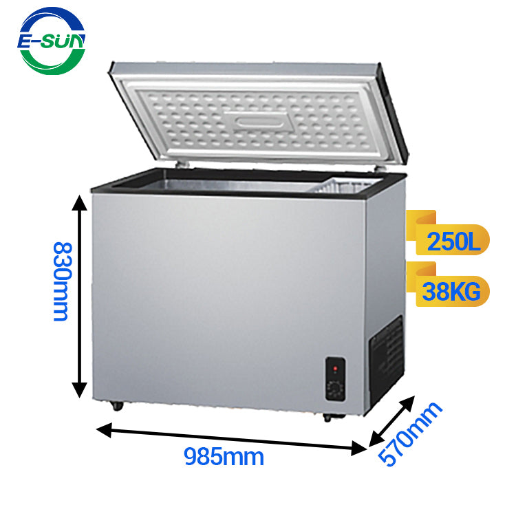 ESUN 12V/24V Ultra Energy-Efficient Solar Chest Freezer with Built-in Battery (100L–158L)