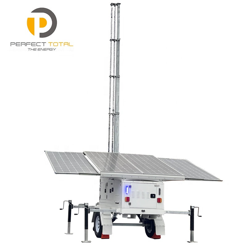 USA Standard Mobile Solar Surveillance & Monitoring Trailer Tower